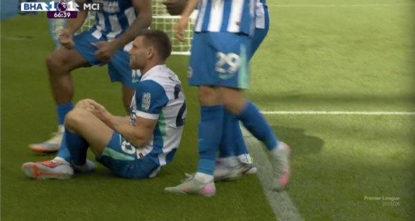 Manchester City 1-1 Brighton! Milner scored a shot from the old master & to pay tribute to Jota, Nunes gave a handball point
