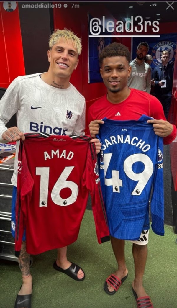 Encountered with cyber violence! Amade posted a photo with Garnacho after the game and cleared the social media, but everything was fine