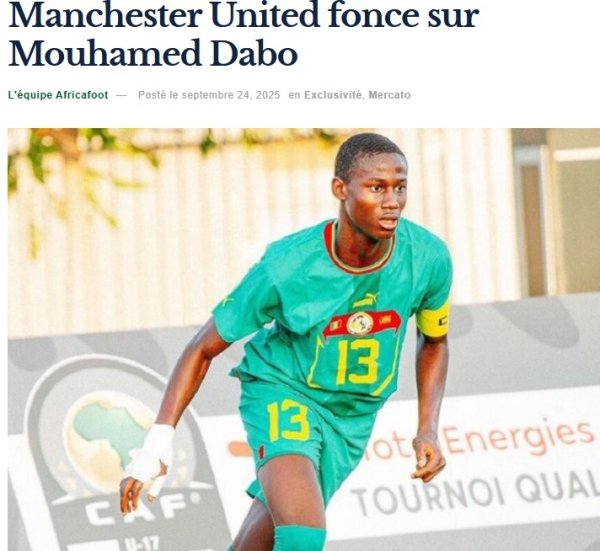 Manchester Evening reporters refuted the rumor: Manchester United is close to signing Senegal midfielder Dabo is false news