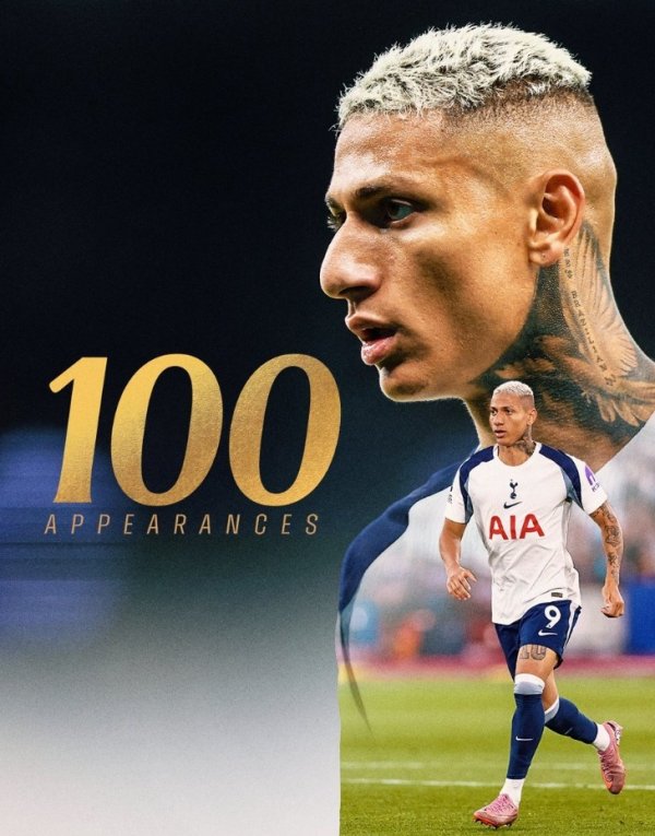 Richarlison welcomes the 100-game milestone in Tottenham Hotspur’s career, previously contributed 23 goals and 11 assists