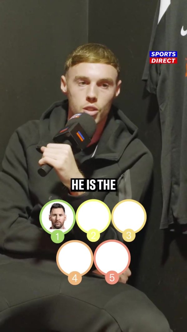 Palmer s top 5 rankings: Messi ranks first because he is the goat, Neymar Rooney second, Ronaldo fourth