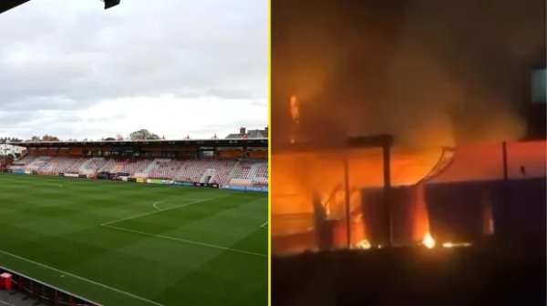 Misfortunes never come singly! The home stadiums of two English League One clubs were hit by fires one after another, and one case was caused by arson🔥
